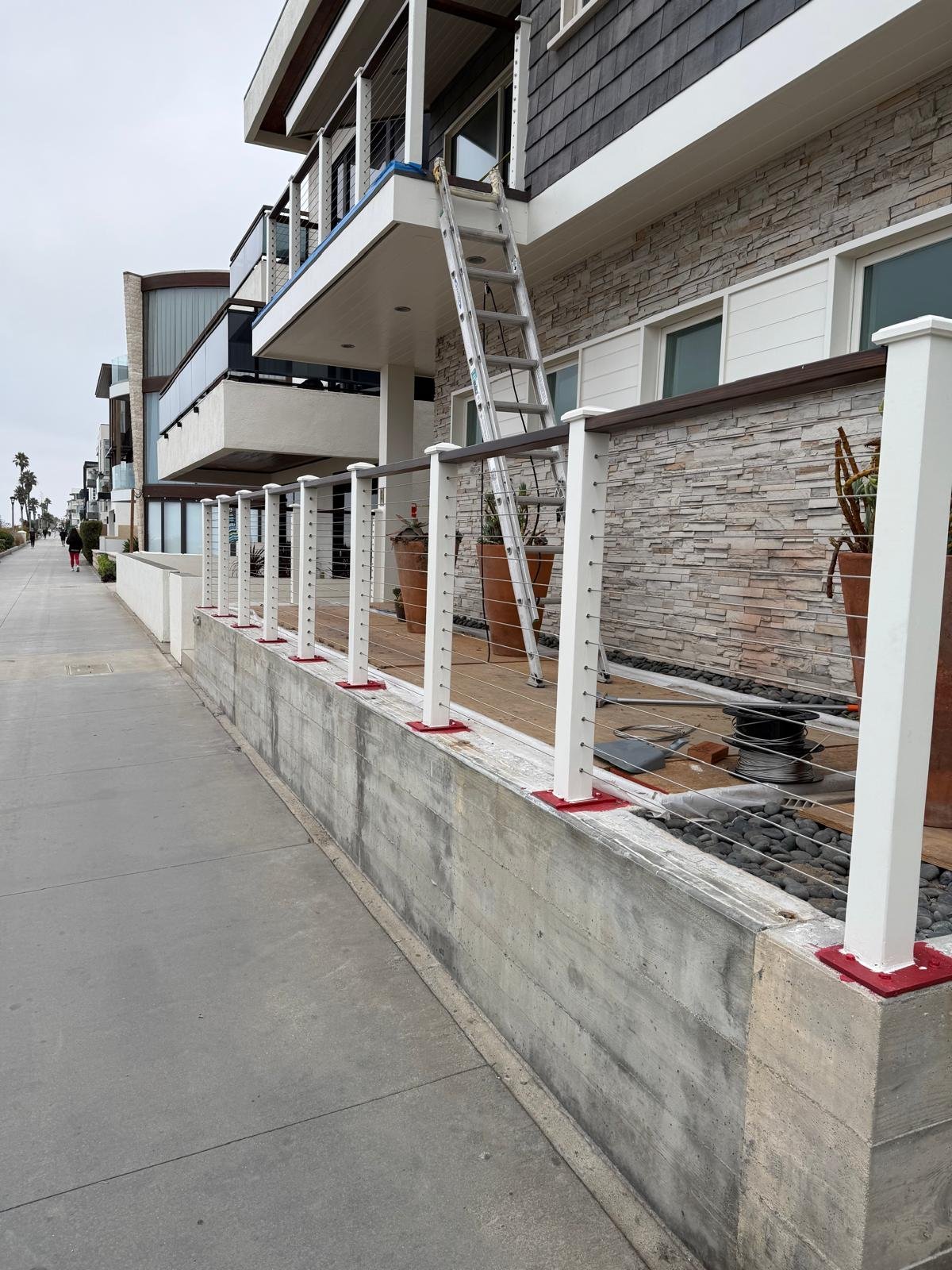 Marine-grade cable railing