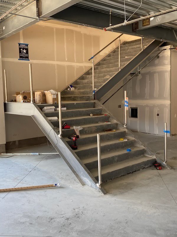 Original staircase before contractor renovation